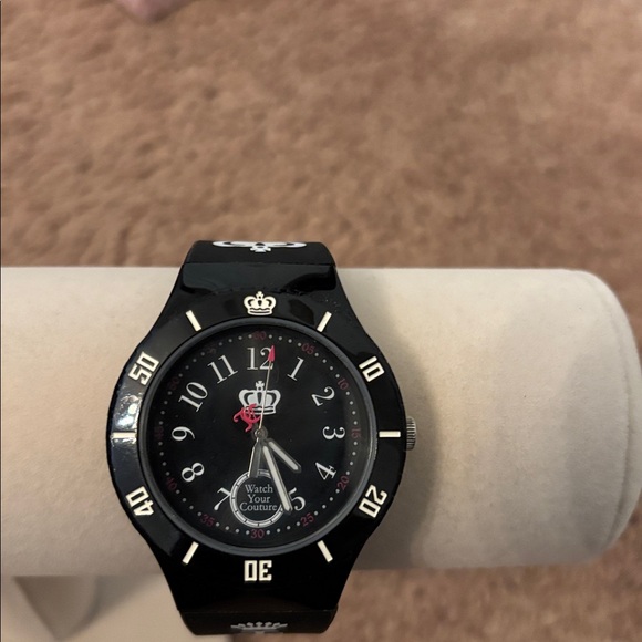 Vintage Juicy Couture Black Watch with Silver Accents